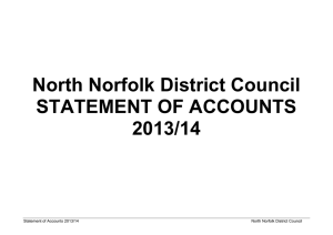 North Norfolk District Council STATEMENT OF ACCOUNTS 2013/14