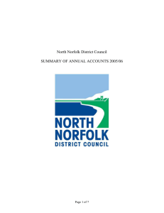 North Norfolk District Council  SUMMARY OF ANNUAL ACCOUNTS 2005/06