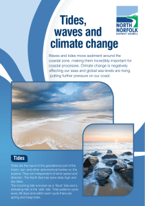Tides, waves and climate change