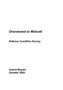 Overstrand to Walcott Defence Condition Survey Interim Report