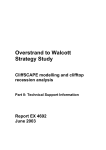 Overstrand to Walcott Strategy Study CliffSCAPE modelling and clifftop recession analysis