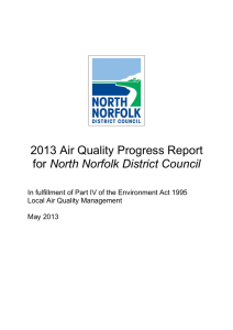 2013 Air Quality Progress Report North Norfolk District Council