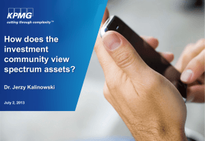 How does the investment community view spectrum assets?