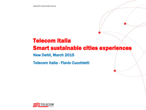 Telecom Italia Smart sustainable cities experiences New Dehli, March 2015