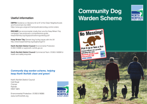 Community Dog Warden Scheme No Messing! Useful information