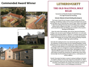 Commended Award Winner LETHERINGSETT THE OLD MALTINGS, HOLT ROAD