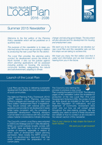 Summer 2015 Newsletter North Norfolk 2016 - 2036