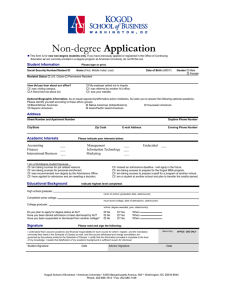 Non-degree Application