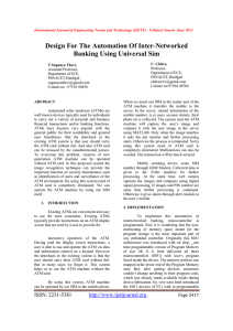 Design For The Automation Of Inter-Networked Banking Using Universal Sim