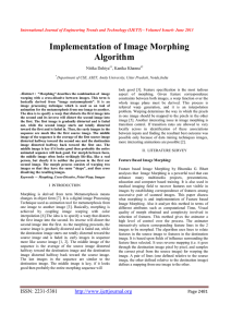 Implementation of Image Morphing Algorithm