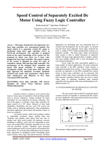 Speed Control of Separately Excited Dc Motor Using Fuzzy Logic Controller