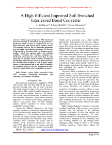 A High Efficient Improved Soft Switched Interleaved Boost Converter A. Karthikeyan