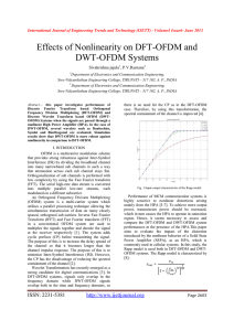 Effects of Nonlinearity on DFT-OFDM and DWT-OFDM Systems Sivakrishna jajula