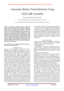 Automatic Broken Track Detection Using LED-LDR Assembly Avinash.Vanimireddy ,D.Aruna Kumari