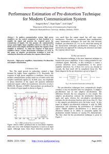 Performance Estimation of Pre-distortion Technique for Modern Communication System