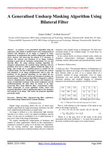 A Generalised Unsharp Masking Algorithm Using Bilateral Filter