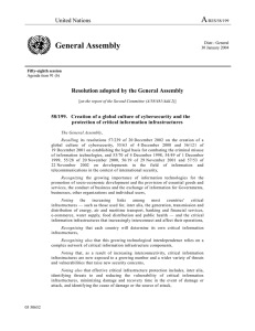 A General Assembly United Nations Resolution adopted by the General Assembly
