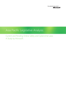 Asia Paciﬁc Legislative Analysis: A Study by Microsoft.