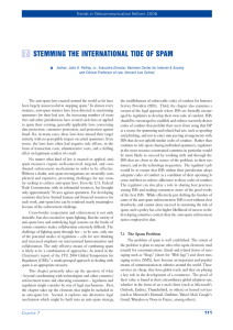 7 STEMMING THE INTERNATIONAL TIDE OF SPAM Trends in Telecommunication Reform 2006
