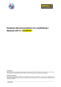 08 Hardware Recommendations for establishing a National CIRT in &lt;COUNTRY&gt; Fall