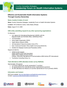 Effective and Sustainable Health Information Systems Through Country Ownership