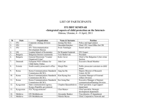 LIST OF PARTICIPANTS ITU/BDT SEMINAR Odessa, Ukraine, 6 - 8 April, 2011