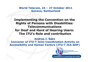 Implementing the Convention on the Rights of Persons with Disabilities: Telecommunications