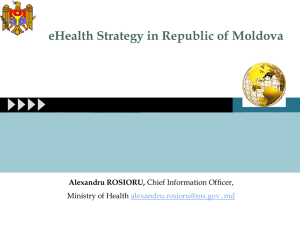eHealth Strategy in Republic of Moldova LOGO Alexandru ROSIORU,