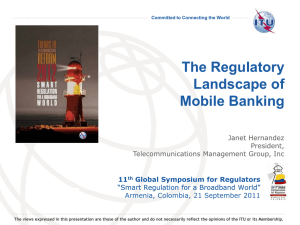 The Regulatory Landscape of Mobile Banking