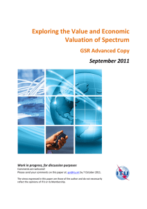 Exploring the Value and Economic Valuation of Spectrum GSR Advanced Copy September 2011