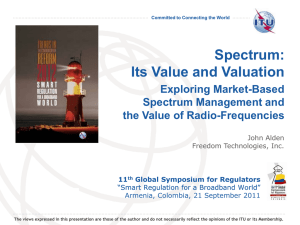 Spectrum: Its Value and Valuation  Exploring Market-Based