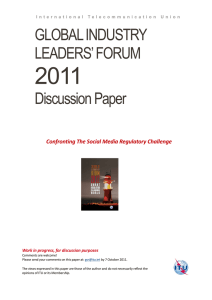 2011 GLOBAL INDUSTRY LEADERS’ FORUM