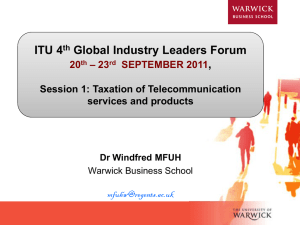 ITU 4 Global Industry Leaders Forum ,