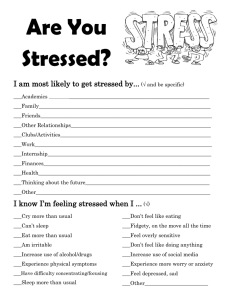 ?  Are You Stressed