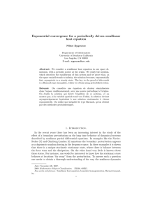 Exponential convergence for a periodically driven semilinear heat equation Nikos Zygouras