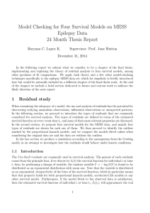 Model Checking for Four Survival Models on MESS Epilepsy Data