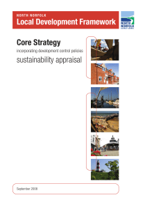 Local Development Framework Core Strategy sustainability appraisal incorporating development control policies