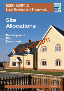 Fakenham Site Allocations NORTH NORFOLK