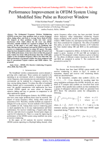 Performance Improvement in OFDM System Using P.Hari Krishan Prasad , Mamatha Vemula