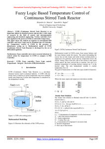 Fuzzy Logic Based Temperature Control of Continuous Stirred Tank Reactor