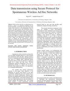 Data transmission using Secure Protocol for Spontaneous Wireless Ad Hoc Networks