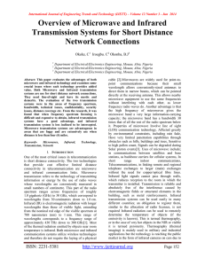 Overview of Microwave and Infrared Transmission Systems for Short Distance Network Connections