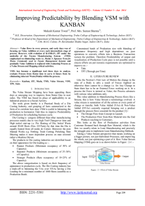 Improving Predictability by Blending VSM with KANBAN Mukesh Kumar Tiwari