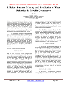 Efficient Pattern Mining and Prediction of User Behavior in Mobile Commerce