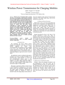 Wireless Power Transmission for Charging Mobiles  Aakib J. Sayyad