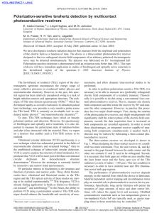 Polarization-sensitive terahertz detection by multicontact photoconductive receivers E. Castro-Camus,