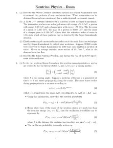 Neutrino Physics - Exam