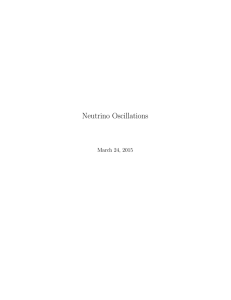 Neutrino Oscillations March 24, 2015