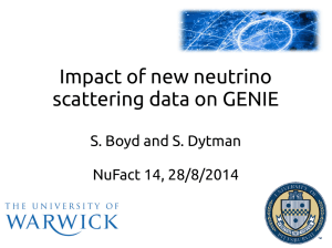 Impact of new neutrino scattering data on GENIE NuFact 14, 28/8/2014