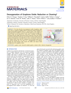 Deoxygenation of Graphene Oxide: Reduction or Cleaning?